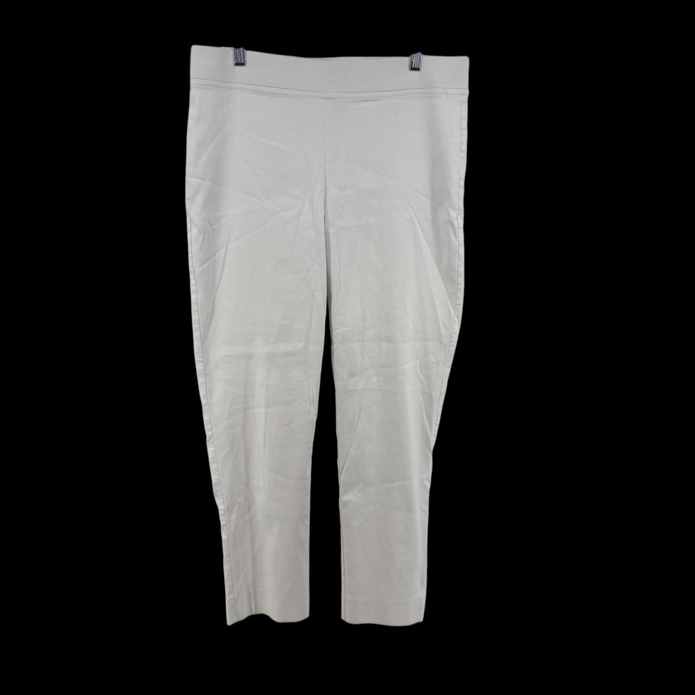 Joseph Ribkoff White Pull On Ankle Pants Size 18 Quiet Luxury
